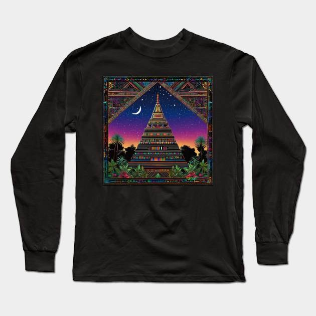 Psychedelic Apocalypse Eclipse Dreams 190 Long Sleeve T-Shirt by Benito Del Ray